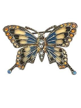 Vintage Monet Rhinestone Butterfly Brooch